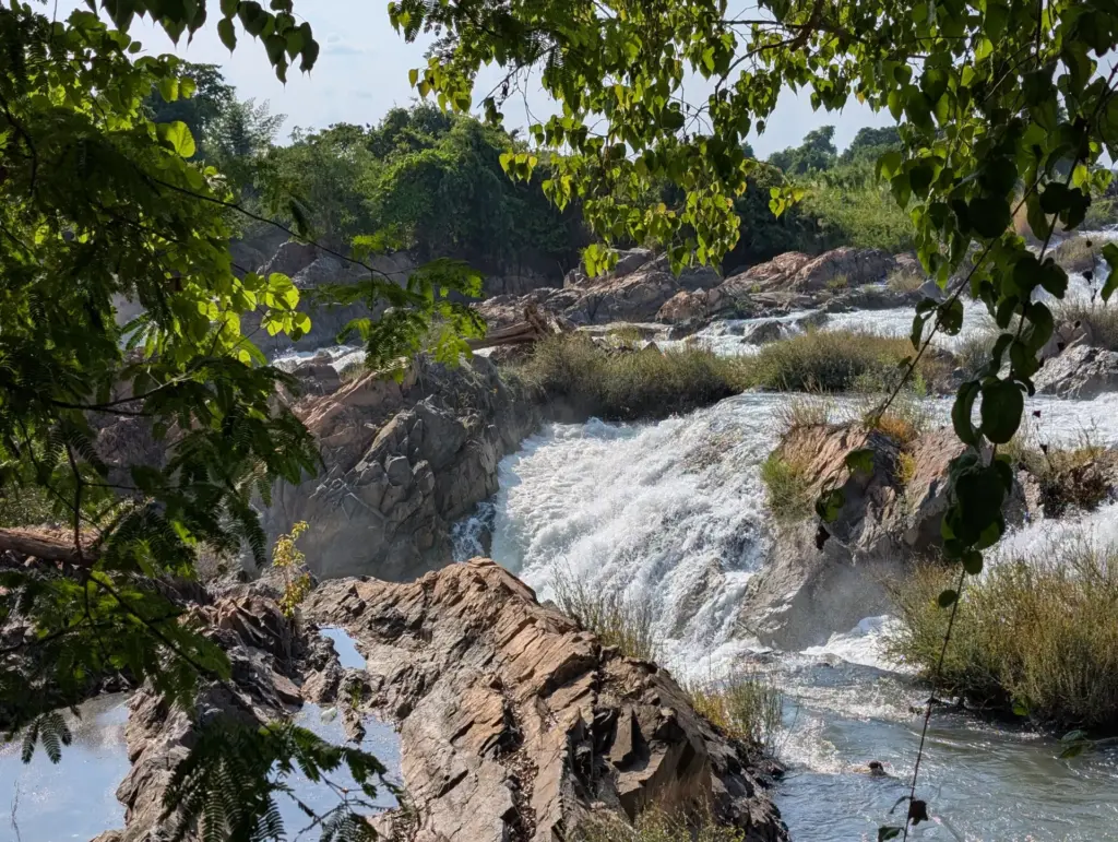 Li Phi Somphamit Wasserfall, Don Khon, 4000 Islands, 27.04.2025, Laos